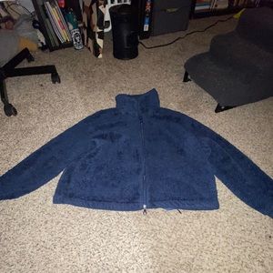 Joy Lab Cropped Exercise Fleece Navy Blue